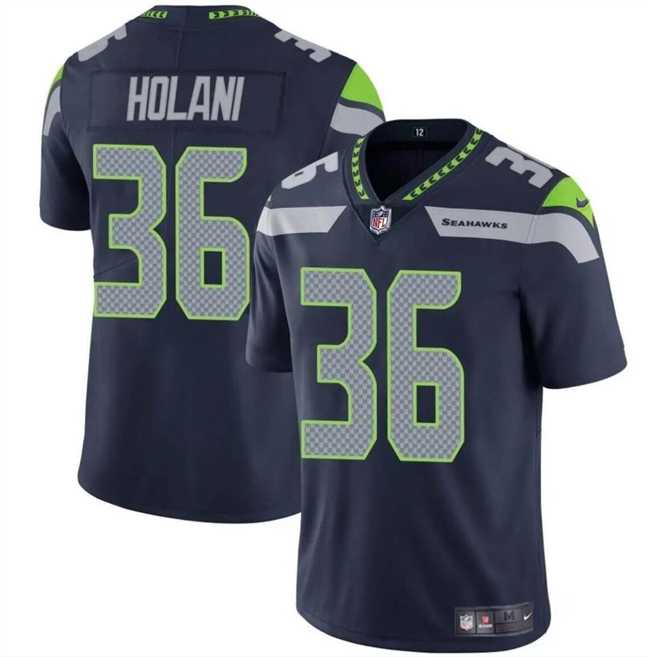 Men & Women & Youth Seattle Seahawks #36 George Holani Navy 2024 Vapor Limited Football Stitched Jersey